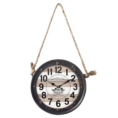 OROLOGIO INDUSTRIALE CON GANCIO IN CORDA CLYDE - Se stai cercando un orologio da appendere in stile industriale o vintage, i