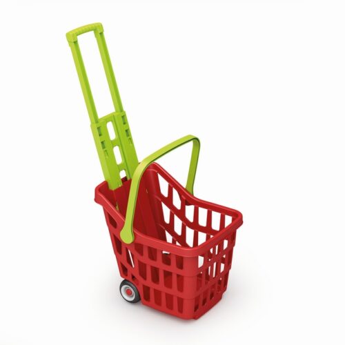 GIOCATTOLO CESTINO TROLLEY SPESA - Carrello trolley giocattolo per la spesa come in un vero supermercato. Con ruote in plast