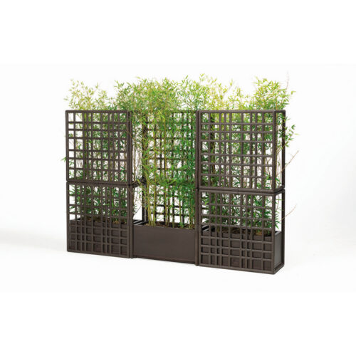 SIPARIO 2 TERRA IN SCATOLA - Sipario è un sistema modulare di pareti divisorie per esterno in plastica rigenerata con fiorie