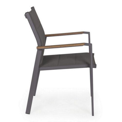 Sedia da giardino in alluminio Kubik con braccioli - Una sedia universale, completa dal punto di vista funzionale, la sedia
