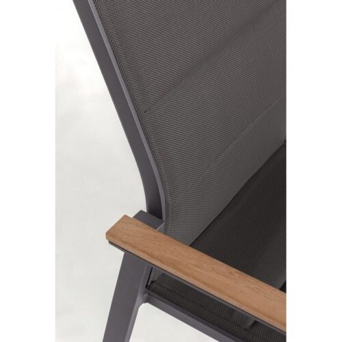 Sedia da giardino in alluminio Kubik con braccioli - Una sedia universale, completa dal punto di vista funzionale, la sedia