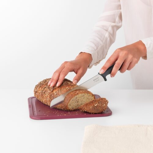COLTELLO PER PANE IN ACCIAIO INOX - Il coltello da pane di Brabantia è tagliato per gli amanti del pane.La lunga lama in acc