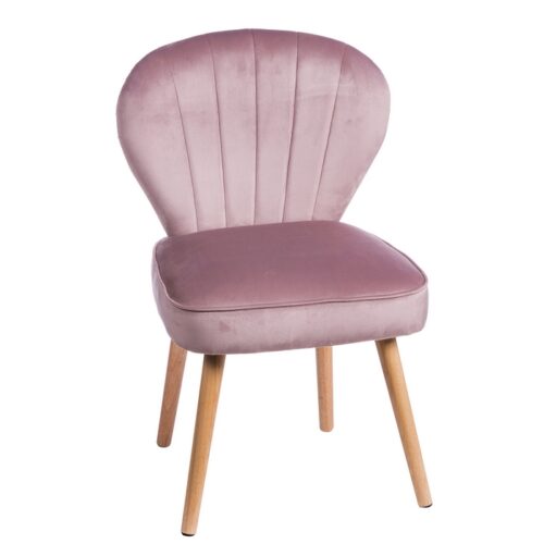 Sedia in velluto con gambe in legno Jarron - La sedia in velluto Jarron è perfetta per completare la decorazione del tuo sog