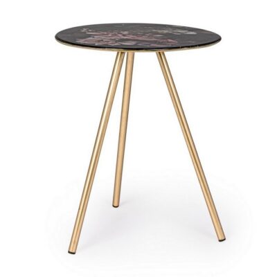 Tavolino a 3 gambe ottone con piano smaltato - Kirti - Il tavolino Kirti è ideale per essere utilizzato per arredare un salo