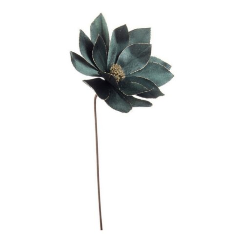Fiore di Poinsettia per decorazione verde smeraldo 50 cm - Calipso - Fiore artificiale di Poinsettia per decorazione, realiz