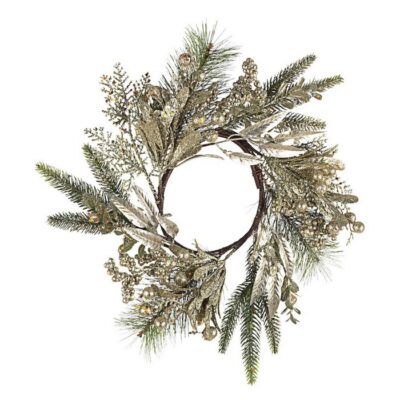 Corona natalizia con foglie di pino e bacche dorate 35 cm - Admiral - Il Natale è la festa più attesa dell'anno. Per questo