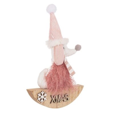 Cagnolino rosa seduto su scritta XMAS per decorazione natalizia - Ludolf - Sappiamo quanto le festività natalizie rappresent