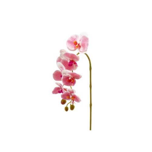 Ramo di orchidea artificiale Olis 3D 7 fiori - Ramo decorativo artificiale di orchidea con effetto real touch 3D. Il ramo è