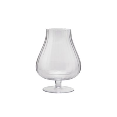 Vaso in vetro Coppa Optica - Vaso in vetro classico a forma di coppa Optica, ideale complemento d'arredo per il periodo nata