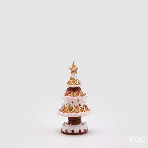 Candela natalizia a forma di pino in marzapane - Questa fantastica candela natalizia a forma di pino in marzapane, oltre ad