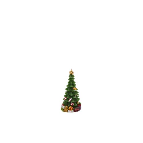 Candela natalizia a forma di albero di pino decorato - Questa fantastica candela natalizia a forma di pino decorato, oltre a