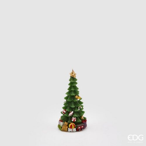 Candela natalizia a forma di albero di pino decorato - Questa fantastica candela natalizia a forma di pino decorato, oltre a