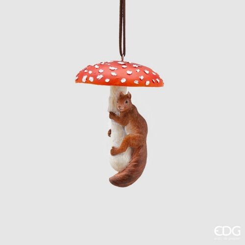 Decorazione natalizia a sospensione - scoiattolo - Decorazione natalizia con scoiattolo da appendere a sospensione realizzat
