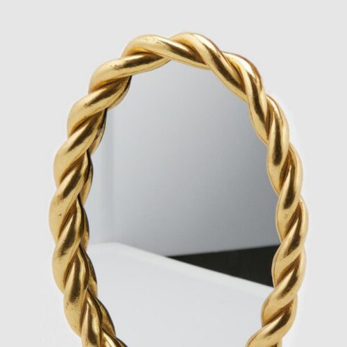 Specchio tondo con cornice colorata ad intreccio - Torchon - Specchio Tochon è il complemento d'arredo che non può mancare n