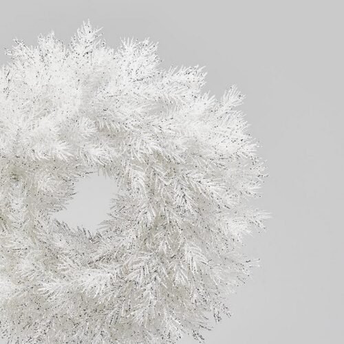 CORONA PINO IRIGLIT.D40 C0 - Decorazione natalizia a corona con foglie di pino. Dimensioni: diametro 40 cm.
