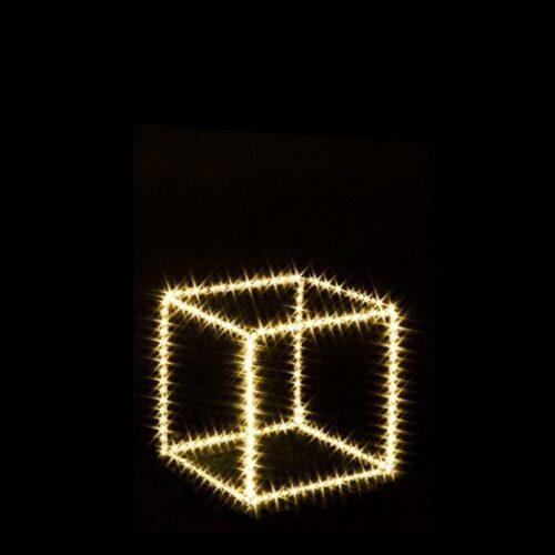 Cubo luminoso con 230 micro-led bianco caldo 25x25 cm - Classic - Cubo luminoso per decorazione natalizia con luce bianco ca