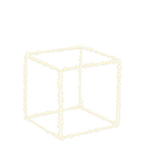 CUBO 320MICROLED CLASSIC 35X35H COD.0932060 - Cubo luminoso per decorazione natalizia con luce bianco caldo. L'effetto speci