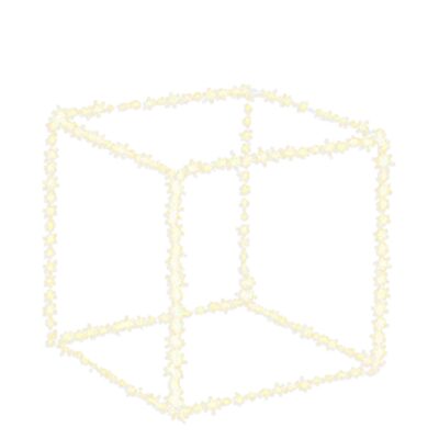 Cubo luminoso con 410 micro-led bianco caldo 45x45 cm - Classic - Cubo luminoso per decorazione natalizia con luce bianco ca