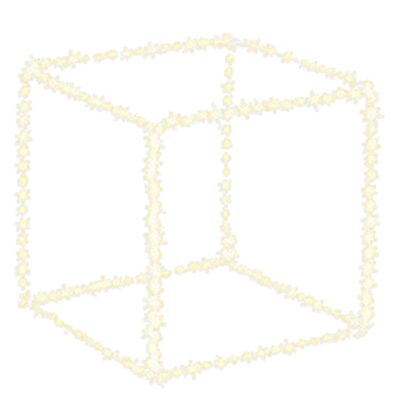 Cubo luminoso con 510 micro-led bianco caldo 55x55 cm - Classic - Cubo luminoso per decorazione natalizia con luce bianco ca