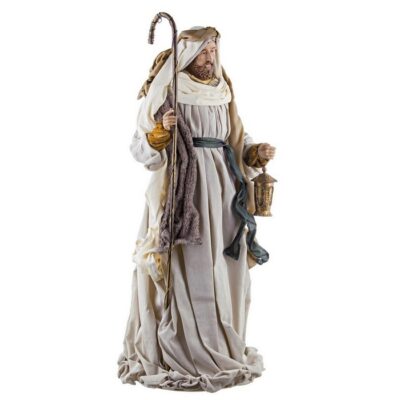 FIGURA SAN GIUSEPPE - La statua di San Giuseppe è realizzata in resina con la massima cura nei dettagli.Statuina per presepe