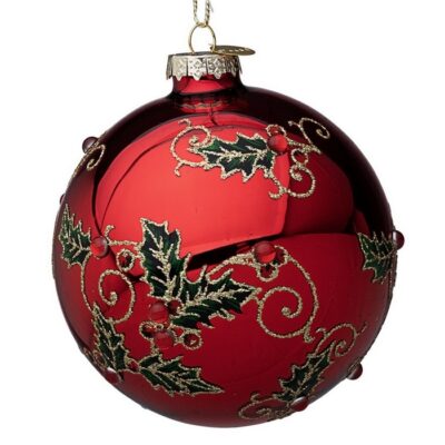 Palla di Natale in vetro con decorazioni - Zaida - Amiamo offrire ai nostri clienti la più vasta selezione di articoli natal