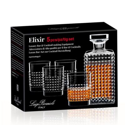 Set Whisky 5 pezzi - Elixir - Mixologi è la nuova collezione di barware e cocktail making creata da Luigi Bormioli in esclus