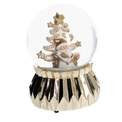 Palla di vetro con carillon natalizio - Carillon natalizio palla di vetro con babbo natale. Ottimo accessorio da inserire ne