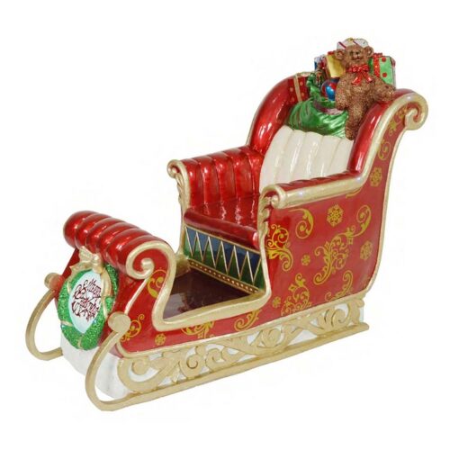 Slitta di Babbo Natale con luci e musica - Slitta natalizia di babbo natale ideale per decorazioni con luci e musica.Fantast