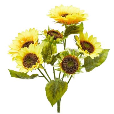 Girasole artificiale con 7 fiori - Bliss - Girasole artificiale con 7 stupendi fiori. Ottimo accessorio per arredare i tuoi