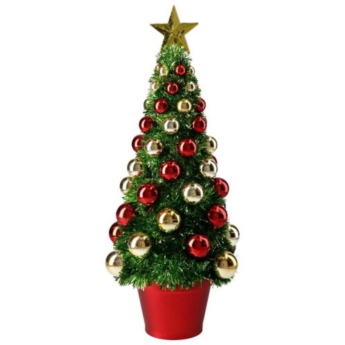 Alberello natalizio con palline 39 cm - Alberello natalizio con palline è un ottima decorazione natalizia per i tuoi spazi e