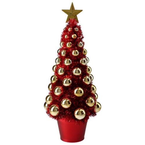 Alberello natalizio con palline 39 cm - Alberello natalizio con palline è un ottima decorazione natalizia per i tuoi spazi e