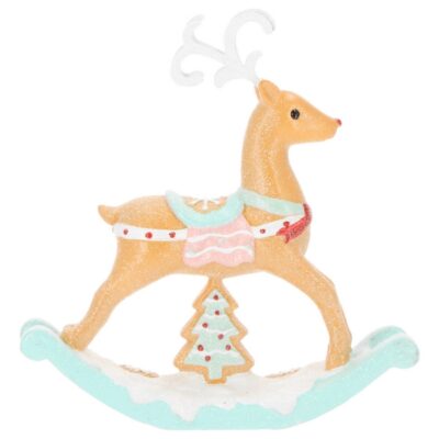 Cavallino a dondolo per decorazione natalizia - Cavallino a dondolo decorativo ha uno stile d'altri tempi per valorizzare i