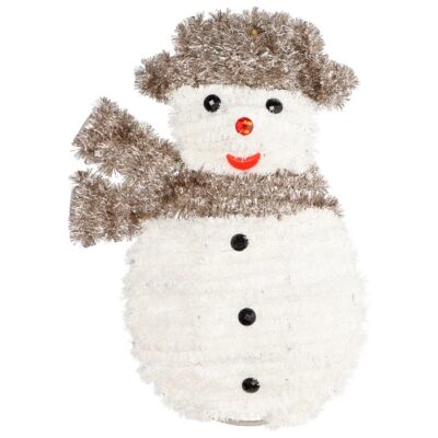 PUPAZZO DI NEVE 23X33X2 CHAMPAGNE - Pupazzo di neve decorerà elegantemente la tua casa con un atmosfera natalizia.Uno stile