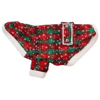 Vestitino natalizio per cane - Vestitino natalizio per cane a tema scozzeseè un accessorio natalizio per il tuo animale molt