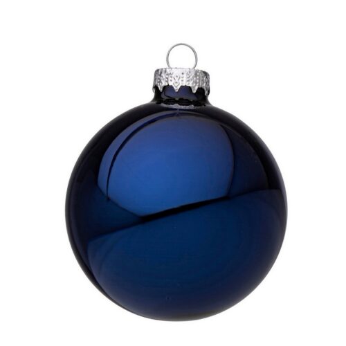 Palla di Natale in vetro blu lucido - Il Natale è la festa più attesa dell'anno. Per questo motivo adoriamo offrirti la nost