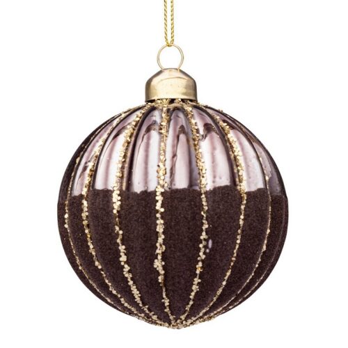Palla di Natale in vetro con glitter oro - Segment - Il Natale è la festa più attesa dell'anno. Per questo motivo adoriamo o
