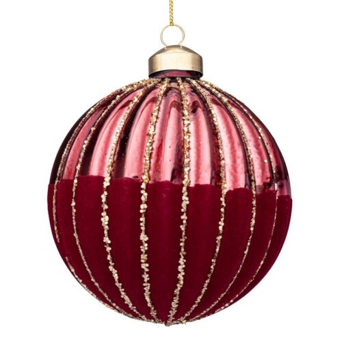 Palla di Natale in vetro con glitter oro - Segment - Il Natale è la festa più attesa dell'anno. Per questo motivo adoriamo o