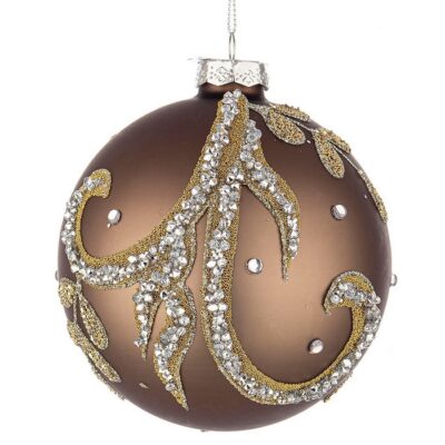 Palla di Natale in vetro con medaglietta dorata - Droplet - Il Natale è la festa più attesa dell'anno. Per questo motivo ado