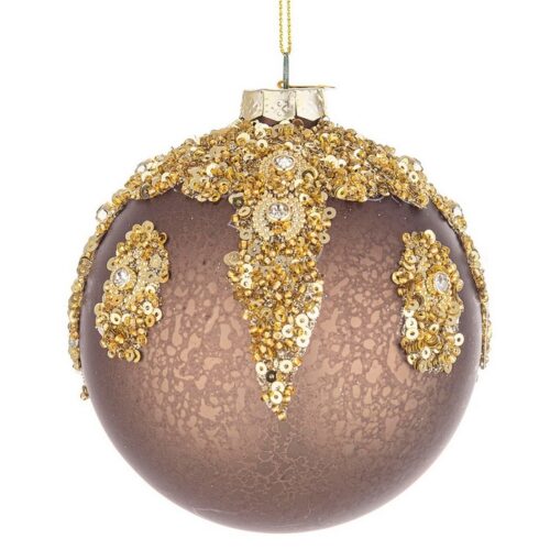 Palla di Natale in vetro con paillettes dorate - Melissa - Il Natale è la festa più attesa dell'anno. Per questo motivo ador