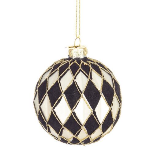 Palla di Natale con forme geometriche nero e bianco - Monochrome - Il Natale è la festa più attesa dell'anno. Per questo mot