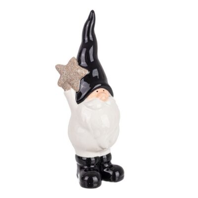 Statua Babbo Natale con stella bianco e nero - Balmy - Amiamo offrire ai nostri clienti la più vasta selezione di articoli n