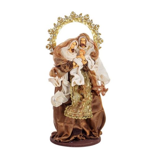 Nativita' con 3 figure sacra famiglia color bronzo 40 cm - Baroque - Queste statuette rappresentano l'episodio della nativit