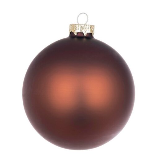 Palla di Natale in vetro marrone opaco - Tronco - Il Natale è la festa più attesa dell'anno. Per questo motivo adoriamo offr