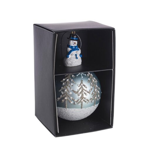 Palla di Natale in vetro con pupazzo - Emmy - Sappiamo quanto le festività natalizie rappresentino per te un momento importa