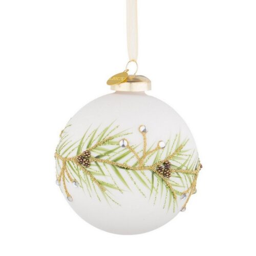 Palla di Natale in vetro con ramo di pino - Eve - Il Natale è la festa più attesa dell'anno. Per questo motivo adoriamo offr