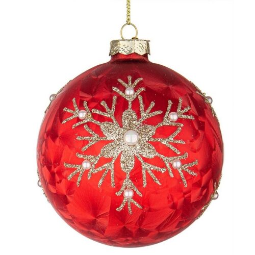 Palla di Natale in vetro con fiocco di neve - Camilla - Il Natale è la festa più attesa dell'anno. Per questo motivo adoriam