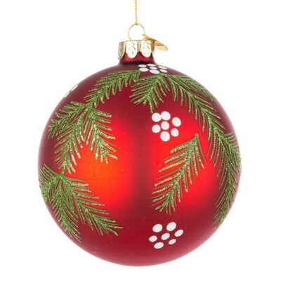 Palla di Natale in vetro con rami e bacche - Trees - Il Natale è la festa più attesa dell'anno. Per questo motivo adoriamo o