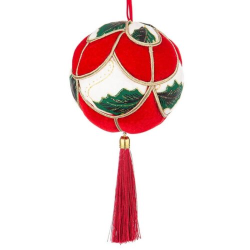 Palla di Natale rossa con nappa - Janice - Il Natale è la festa più attesa dell'anno. Per questo motivo adoriamo offrirti la