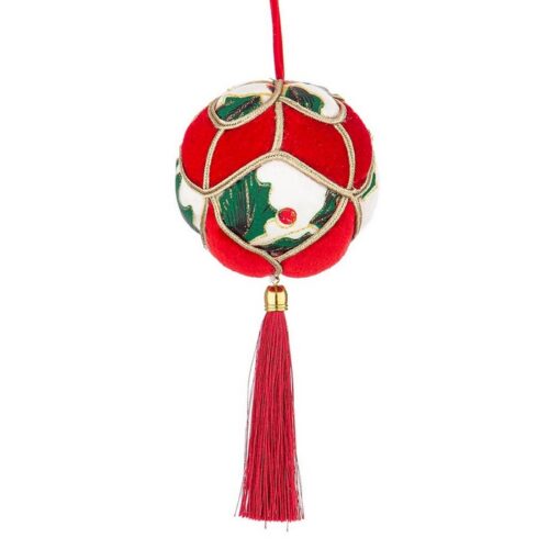 Palla di Natale rossa con nappa - Janice - Il Natale è la festa più attesa dell'anno. Per questo motivo adoriamo offrirti la