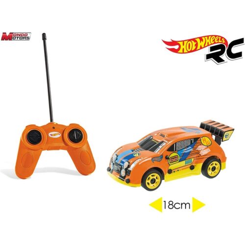Auto racing radiocomandata 1:24 - Hot Wheels Fast - Splendida macchina radiocomandata Hot Wheels con design fiammante aranci